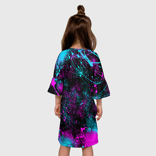 Детское платье NEON AMONG US / 3D-принт – фото 4