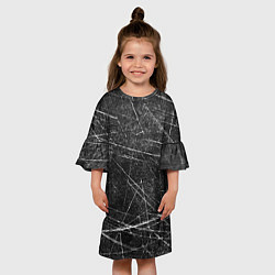 Платье клеш для девочки Царапины, цвет: 3D-принт — фото 2