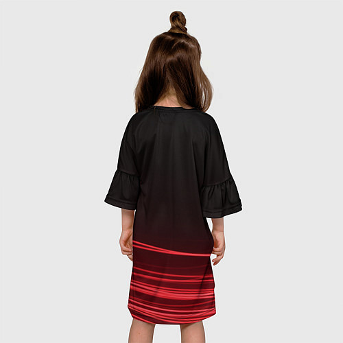 Детское платье Красное и Черное / 3D-принт – фото 4