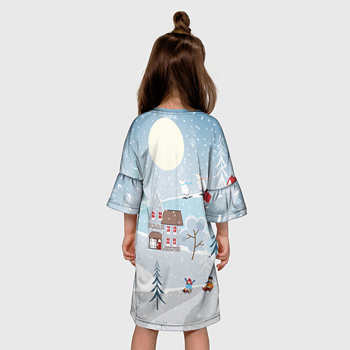 Детское платье Зимний дворик / 3D-принт – фото 4