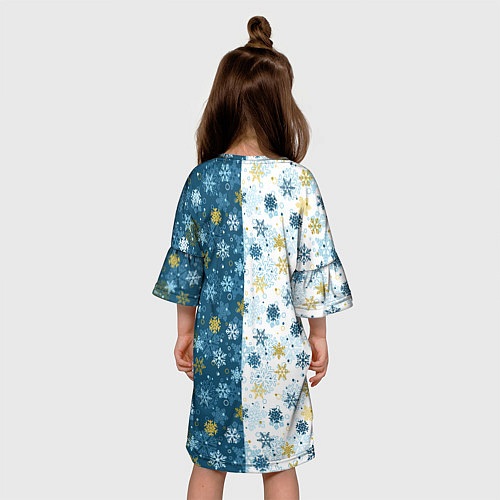 Детское платье Снежинки / 3D-принт – фото 4