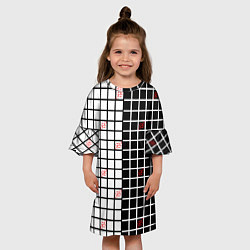 Платье клеш для девочки Разносторонняя сетка Fumrre, цвет: 3D-принт — фото 2