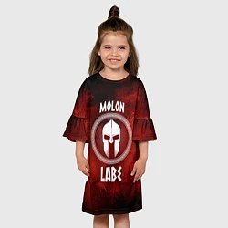 Платье клеш для девочки Molon Labe, цвет: 3D-принт — фото 2