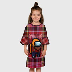 Платье клеш для девочки Among Us Woodman Z, цвет: 3D-принт — фото 2