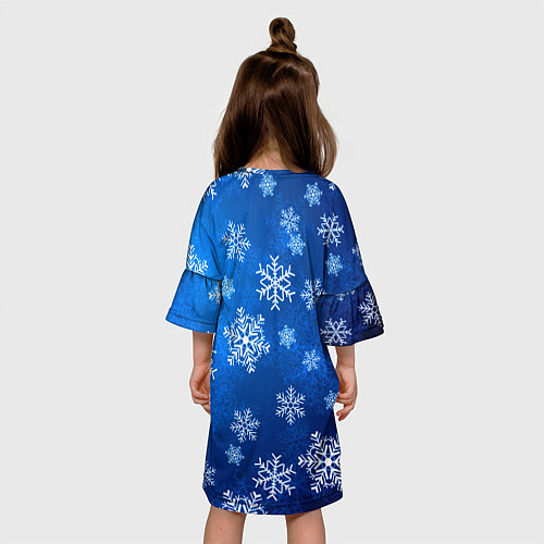 Детское платье Новый Год Снежинки / 3D-принт – фото 4