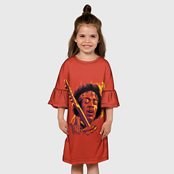 Платье клеш для девочки Джимми Хендрикс, цвет: 3D-принт — фото 2