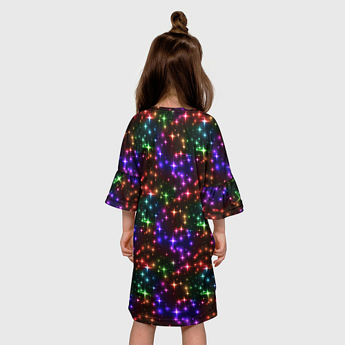 Детское платье Разноцветное Сияние / 3D-принт – фото 4