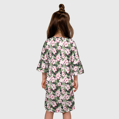 Детское платье Камуфляж из цветов / 3D-принт – фото 4