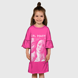 Платье клеш для девочки Girl Power!, цвет: 3D-принт — фото 2