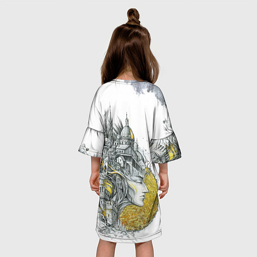 Детское платье Город в голове / 3D-принт – фото 4