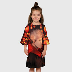 Платье клеш для девочки Итадори, цвет: 3D-принт — фото 2