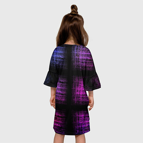 Детское платье Неоновая абстракция / 3D-принт – фото 4