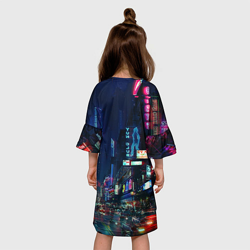 Детское платье Киберпанк 2077 глитч / 3D-принт – фото 4
