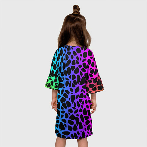 Детское платье Неоновый градиент / 3D-принт – фото 4