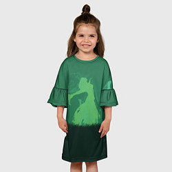 Платье клеш для девочки Death Prophet, цвет: 3D-принт — фото 2