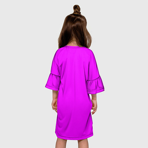 Детское платье Маджента без рисунка / 3D-принт – фото 4