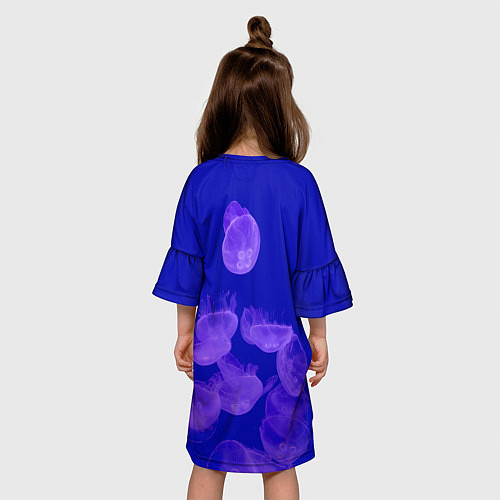 Детское платье Медузы в синей глубине / 3D-принт – фото 4