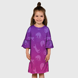 Платье клеш для девочки Котятки, цвет: 3D-принт — фото 2