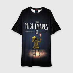 Платье клеш для девочки Little Nightmares 2 пламя, цвет: 3D-принт