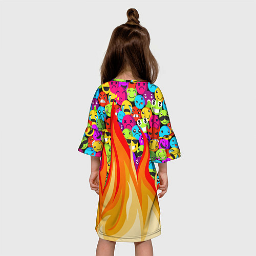 Детское платье SLAVA MARLOW - Смайлики / 3D-принт – фото 4