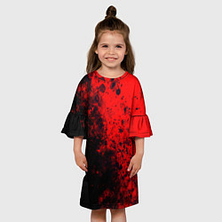 Платье клеш для девочки Пятна Крови, цвет: 3D-принт — фото 2