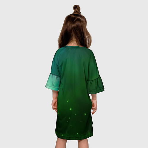 Детское платье Лисенок нюхает цветок / 3D-принт – фото 4