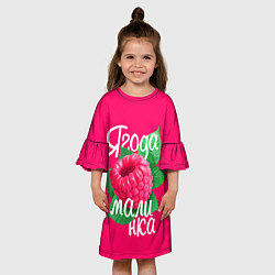 Платье клеш для девочки Малинка большая, цвет: 3D-принт — фото 2
