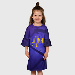 Платье клеш для девочки LITTLE NIGHTMARES ЛИТЛ НАЙТМ, цвет: 3D-принт — фото 2