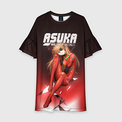 Платье клеш для девочки Asuka Eva-02, цвет: 3D-принт