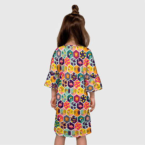 Детское платье Тропический коллаж / 3D-принт – фото 4