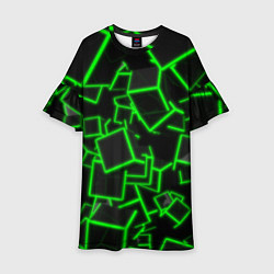 Платье клеш для девочки Cyber cube, цвет: 3D-принт