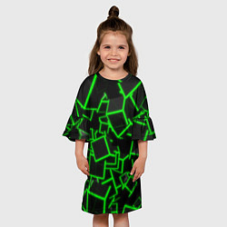 Платье клеш для девочки Cyber cube, цвет: 3D-принт — фото 2