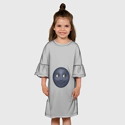 Платье клеш для девочки Темная луна, цвет: 3D-принт — фото 2