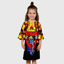 Платье клеш для девочки Brawl StarsStu, цвет: 3D-принт — фото 2