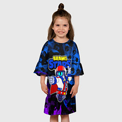 Платье клеш для девочки Brawl StarsSuperstar Stu, цвет: 3D-принт — фото 2