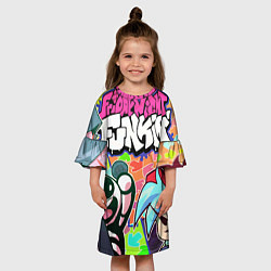 Платье клеш для девочки Friday night funkin, цвет: 3D-принт — фото 2