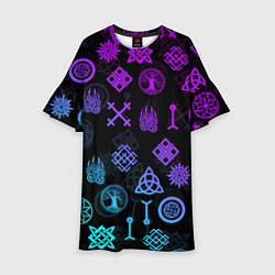 Детское платье СЛАВЯНСКИЕ РУНЫ ПАТТЕРН Z