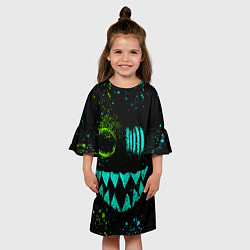 Платье клеш для девочки Монстр, цвет: 3D-принт — фото 2