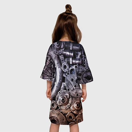 Детское платье СТИМПАНК МЕТАЛ / 3D-принт – фото 4
