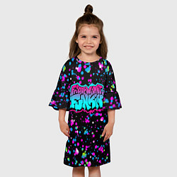 Платье клеш для девочки FRIDAY NIGHT FUNKIN NEON, цвет: 3D-принт — фото 2