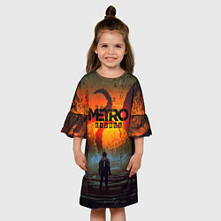 Платье клеш для девочки Metro Exodus, цвет: 3D-принт — фото 2