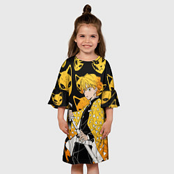 Платье клеш для девочки ЗЕНИТЦУ КЛИНОК РАССЕКАЮЩИЙ, цвет: 3D-принт — фото 2