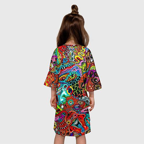 Детское платье Яркая абстракция bright abstraction / 3D-принт – фото 4