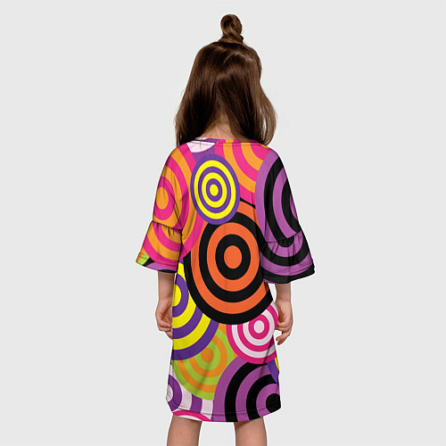Детское платье Аннотация разноцветных кругов / 3D-принт – фото 4