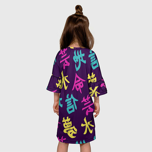 Детское платье Japanese pattern / 3D-принт – фото 4