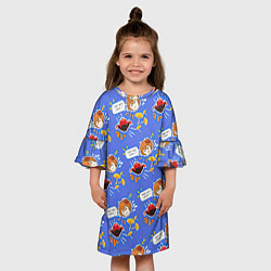 Платье клеш для девочки Тарталья на обеде, цвет: 3D-принт — фото 2