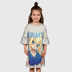Платье клеш для девочки Кохаку, цвет: 3D-принт — фото 2