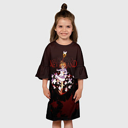 Платье клеш для девочки Обещанный неверленд, цвет: 3D-принт — фото 2