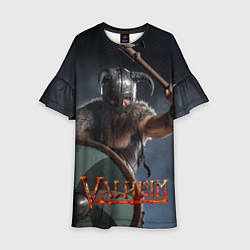 Платье клеш для девочки Viking Valheim, цвет: 3D-принт