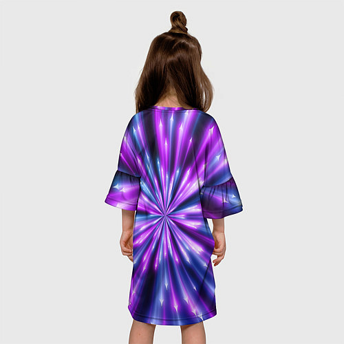 Детское платье Неоновые стрелы / 3D-принт – фото 4